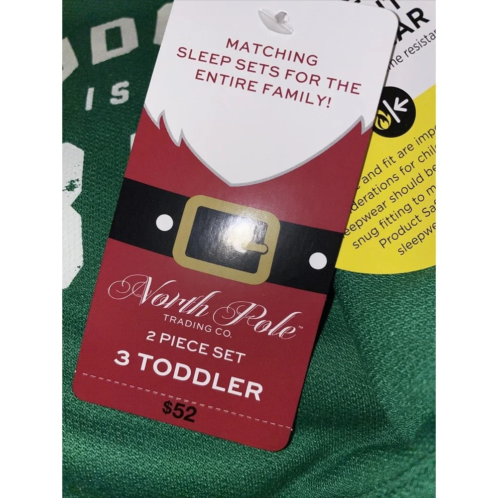 Toddler Size 3t Lounge Christmas Holiday Pajama Set 